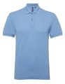 Heren Polo Asquith & Fox Polycotton Cornflower Blue